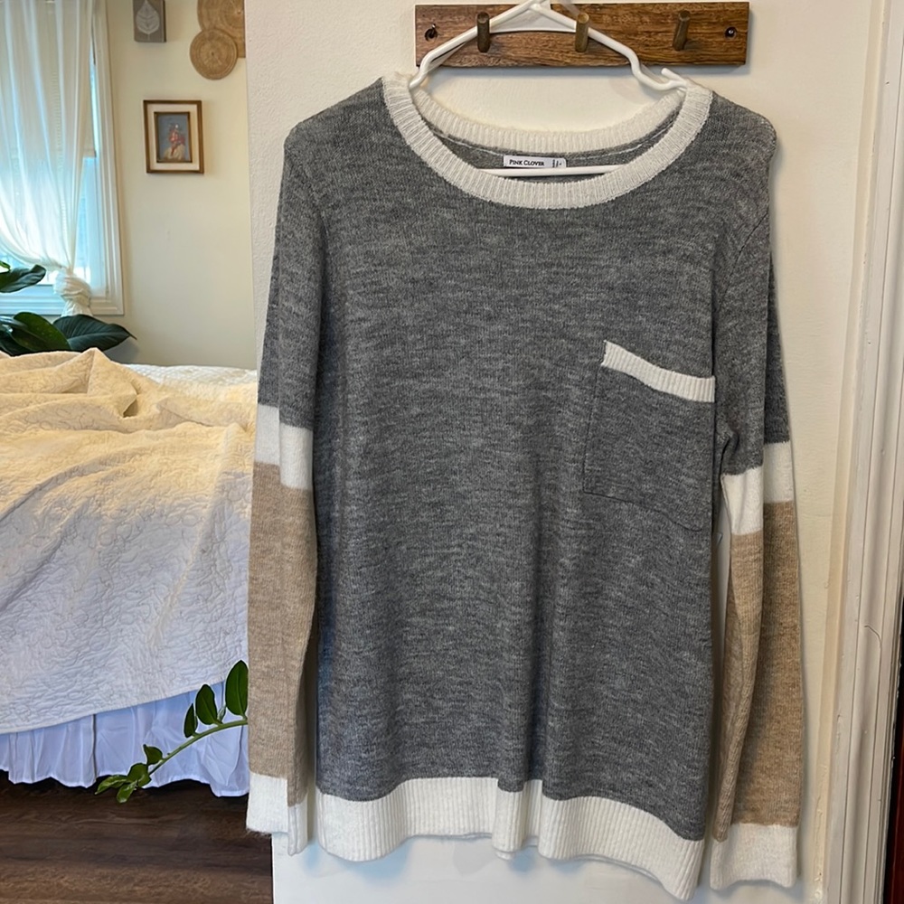 Brand new pink clover sweater
